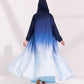 Hydrangea Blue Ombré Abaya