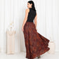 Maroon Floral Check Skirts