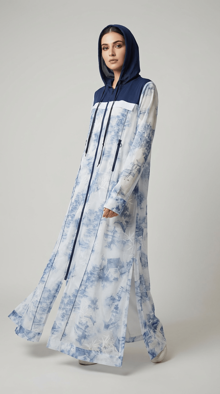 Azure Pavilion Movement Abaya (Limited Edition) – fashion by shehna