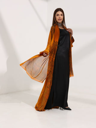 Kashmir Bloom Abaya — Saffron Dune - fashion by shehna