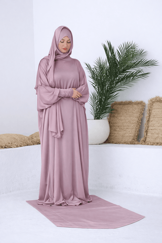 Rose Dusk Prayer Abaya - fashion by shehna
