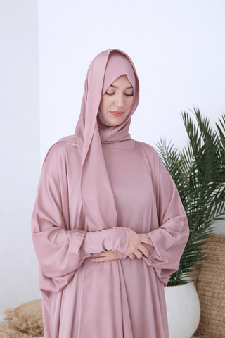 Rose Dusk Prayer Abaya - fashion by shehna
