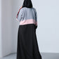 Sporty Grey Pink Stripe Abaya