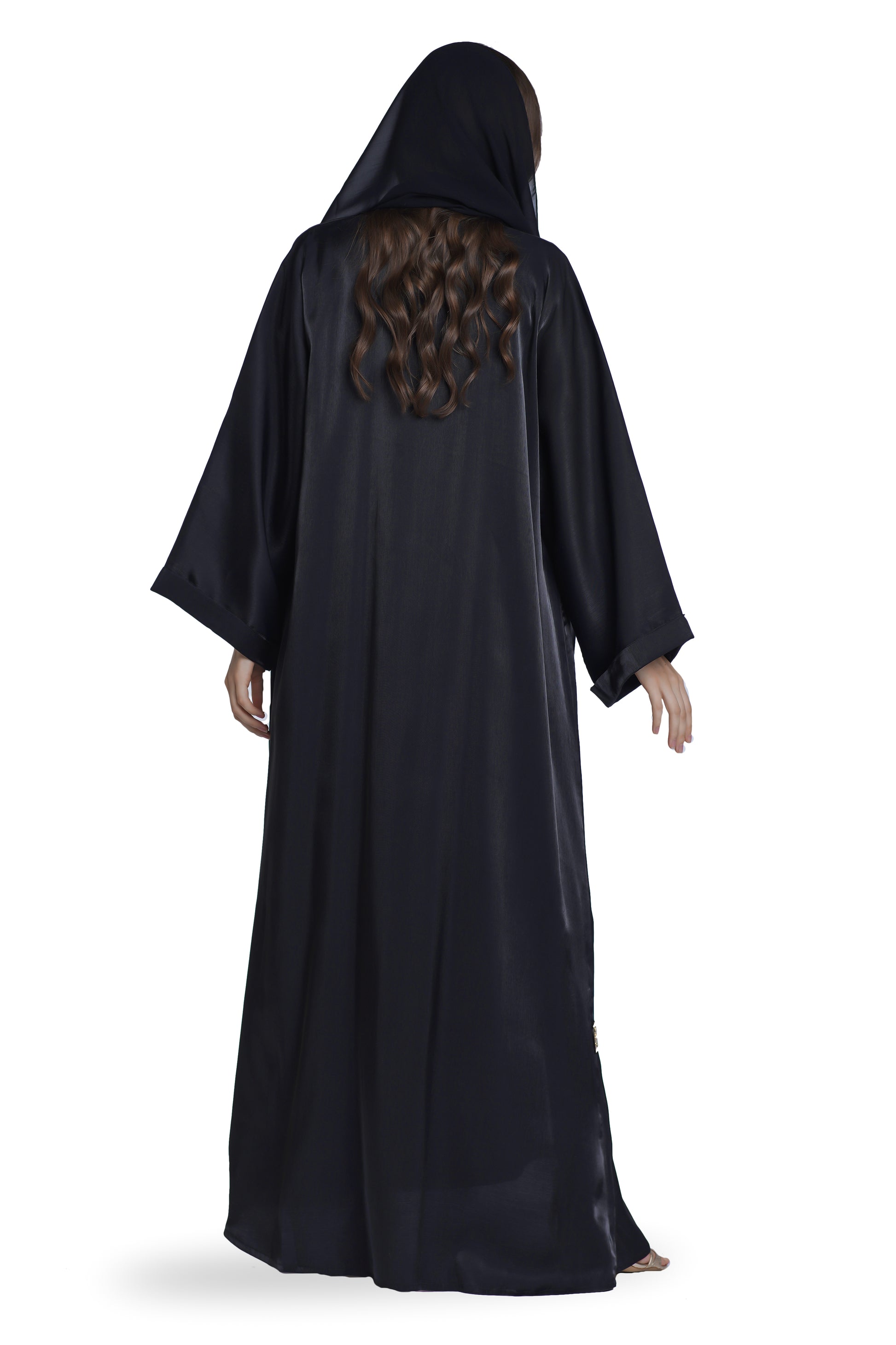 Black Sheen Abaya - Fashion by Shehna