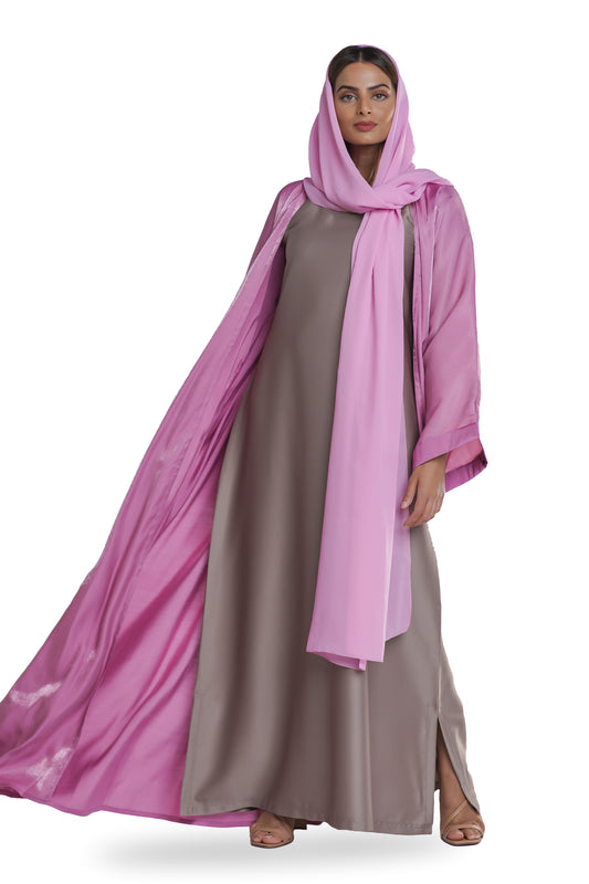 Pink Sheen Abaya