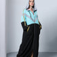 Sporty Teal Grey Abaya: A fashionable abaya in teal grey with a sporty and modern design | Fashion by Shehna