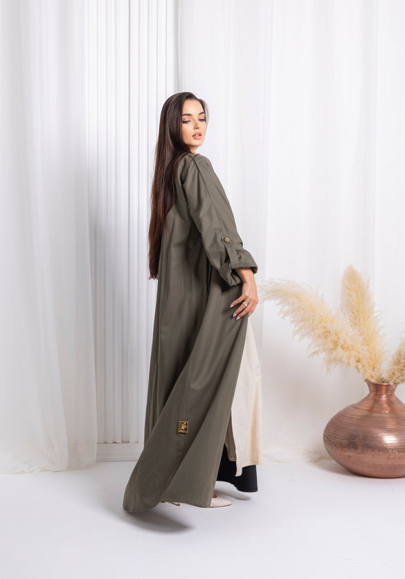 Black Green Abaya - Fashion by Shehna