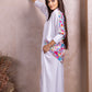 White Flower Silk Co-ord Set: A stunning two-piece outfit by Fashion by Shehna